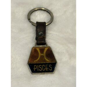 Vintage Pisces Zodiac Keychain‎